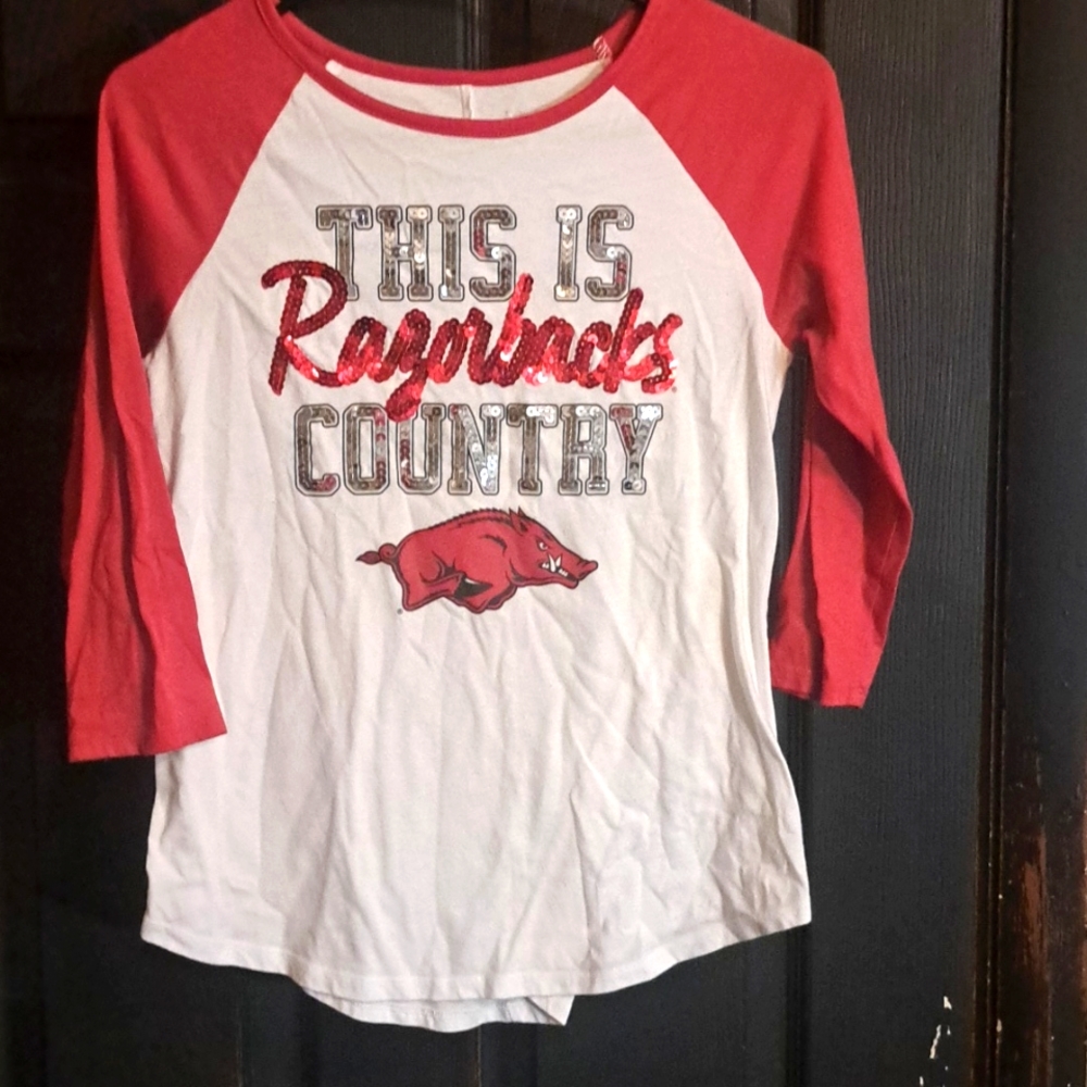 Girls Razorback shirt size 14/16